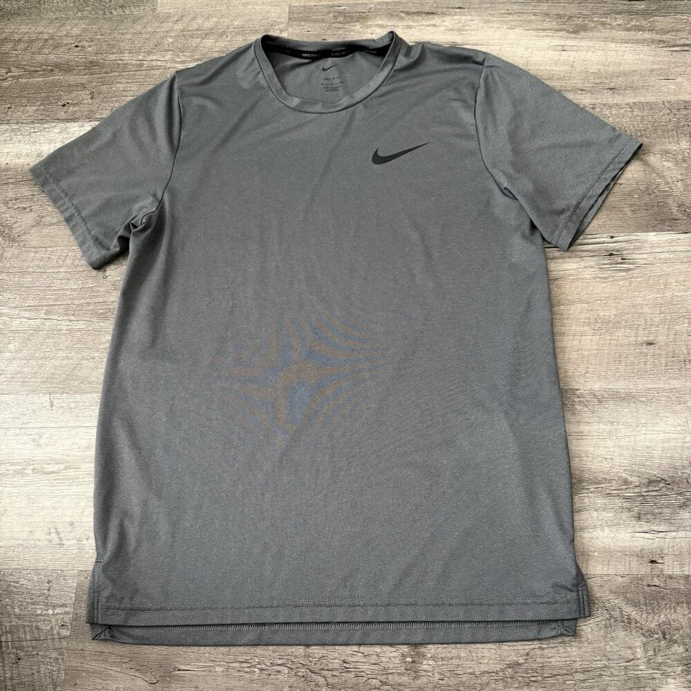 NIKE PRO Dri-Fit Training Running T-Shirt Mens Small Gray Fitness Gym CZ1181